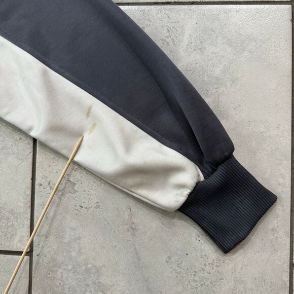 Vintage 80s Nike Swoosh Track Jacket Streetwear Size L Gray Blue - Picture 7 of 8